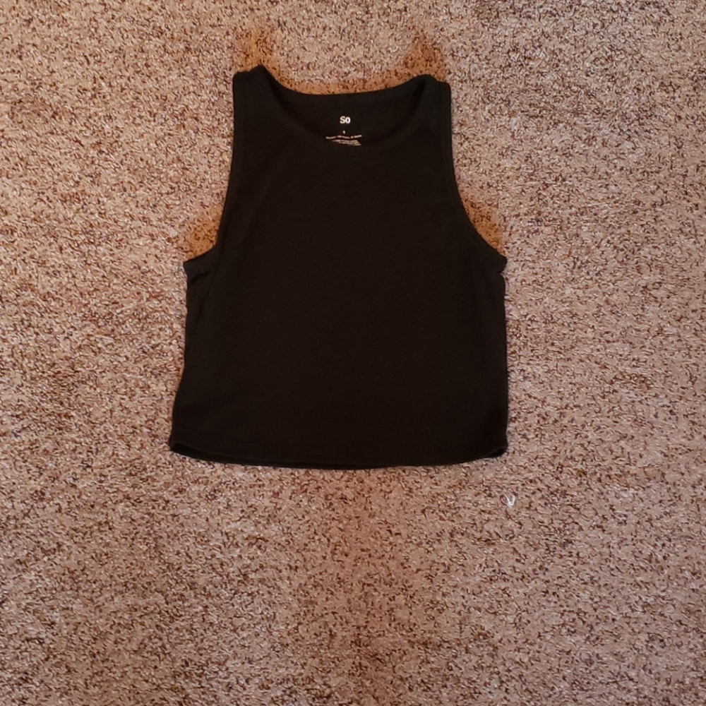 🍭Black crop top tank